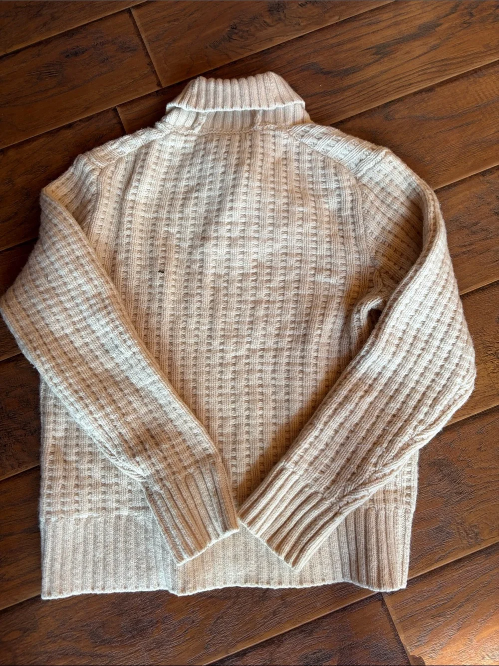 Banana Republic Men's Cream Turtleneck Toggle Sweater